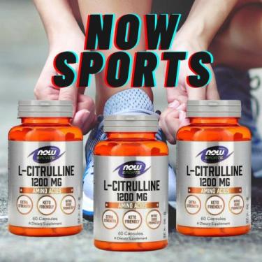 Imagem de L-Citrulina Extra Strength 1200Mg 60 Comprimidos Now Foods