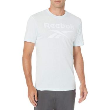 Imagem de Camiseta Reebok Stacked Logo Glass Blue S