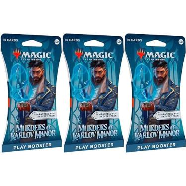 Imagem de 3 Packs Magic: The Gathering Play Booster Pack Lot MTG Murder at Karlov Manor