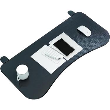 Imagem de Bandeja extensora de mesa ergonômica, bandeja extensora de mesa ergonômica, braçadeira sem punção, bandeja de gaveta de teclado dobrável, prateleira de apoio de braço para montagem em mesa,