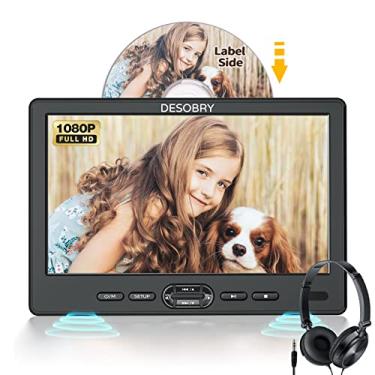 Imagem de DESOBRY 10.5" Car DVD Player with Headrest Mount, Portable DVD Player for Car with Headphone, Suction-Type Disc in,Support 1080P Video,HDMI Input,USB/SD Card Reader,AV in/Out,Last Memory&Region Free