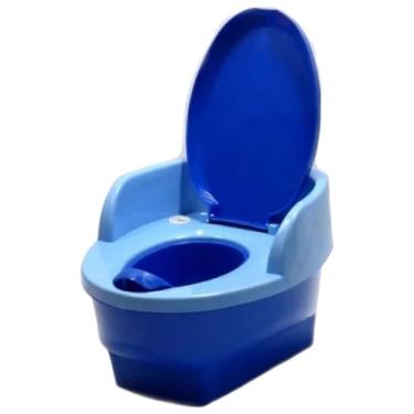 Imagem de Pinico Infantil 03 em 01, Amimir, com Música, Banquinho e Redutor, até 18kg, Menino e Menina, Troninho para Desfralde Bebê (Azul)