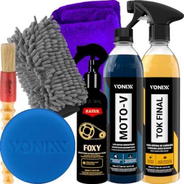 Imagem de Shampoo Desingraxante Moto-v 500 ML Foxy Removedor de Graxa e pixe Cera Liquida Finalizadora Tok Final Vonixx