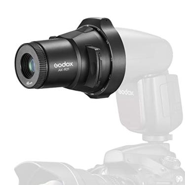 Imagem de Godox Kit de acessórios de projeção de flash AK-R21 para GODOX AD100Pro/V1/AD200Pro Flash Speedlite de cabeça redonda, condensador óptico de focinho cônico com lente de 65 mm