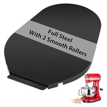 Imagem de Bandeja deslizante para KitchenAid 5-8 Qt Bowl-lift Stand Mixer – Bandeja de metal para cozinha, bancada, eletrodomésticos, armazenamento deslizante com roda para Kitchen Aid 5-8 Qt Mixer