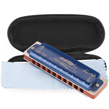 Imagem de Easttop Chave de gaita profissional G 10 furos 20 tons resistente com estojo e pano de...