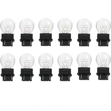 Imagem de Kadiby Pacote com 12 lâmpadas 3157 3457 4157, T25 P27/7W 3057 3157LL 4057 3047 luz de freio/luzes traseiras/luz automática de seta para Jeep Grand Cherokee, Ford F-Series, Ram Pickup, Corolla