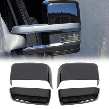 Imagem de ACLONG Tampas de espelho de reboque preto brilhante para espelho retrovisor esquerdo e direito adequado para Chevy Silverado GMC Sierra 2014 2015 2016 2017 2018 2019-1 par