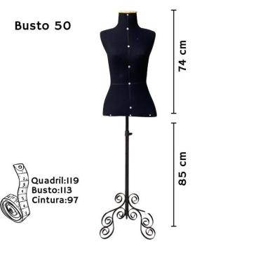 Imagem de Manequim Costura Com Pedestal Vintage Preto