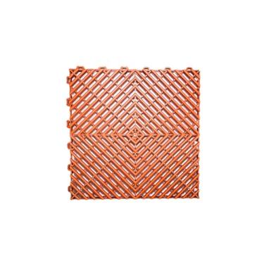 Imagem de Piso Tapete Modular Áreas Úmidas - Kit Com 6 Peças 30cmx30cm (Laranja)