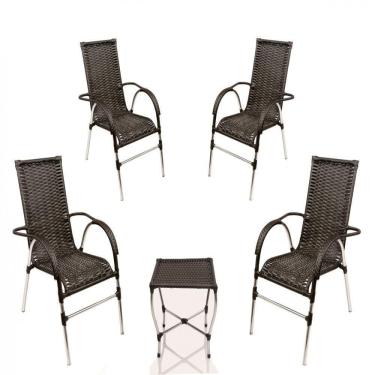 Imagem de Cadeira Poltrona Vênus Varanda Junco Pedra Ferro