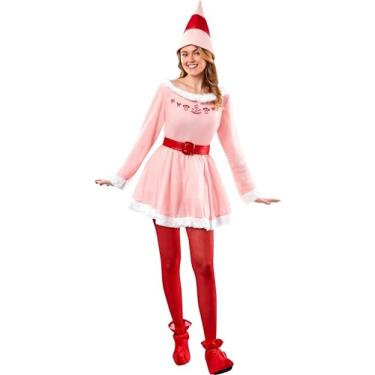 Imagem de Rubie's Vestido feminino de elfo de luxo Jovi o elfo fantasia tamanho adulto, rosa, tamanho único EUA