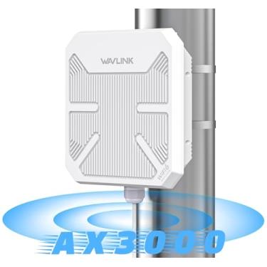 Imagem de WAVLINK Extensor/pontos de acesso Wi-Fi AX3000 para ambientes externos – Amplificador de sinal sem fio de longo alcance com banda dupla/PoE/IP67 à prova d'água/até 3 km - suporta até 256 dispositivos