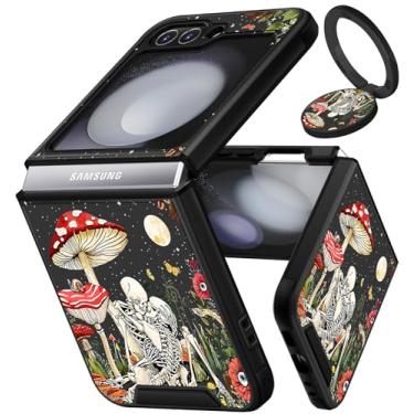 Imagem de Funermei (2 em 1 para Samsung Galaxy Z Flip 5 Case Skull for Women Cute Kids Boys Phone Cover Funny Cool Skeleton Gothic Design com Suporte de Anel Gótico Adolescentes Funda para Samsung Z Flip 5 Capas 6,7" (2023)