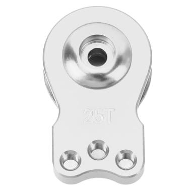 Imagem de Braço Servo de Carro RC Leve Em Liga de Alumínio 25T, Atualização de Precisão de Direção, Ajuste Universal, Projetado para a Maioria Dos Carros RC 1/10, Protetor de Servo (Titânio)