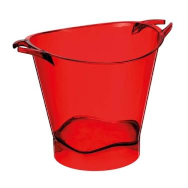 Imagem de Kit Personalizado Balde De Gelo Acrílico 5 Litros E 4 Caneca (Vermelho)