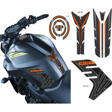 Imagem de Adesivo Protetor Lateral+Tankpad e Bocal Yamaha MT 07 Kit 10 - Resitan