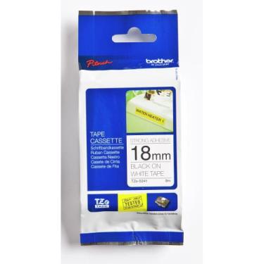 Imagem de Fita Industrial Brother TZE-S241 18mm Preto/Branco