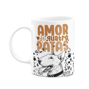 Imagem de Caneca - Amor de quatro patas - Cachorro Bull Terrier - JPS INFO