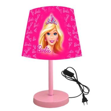 Imagem de 2021-rsa-abajur luminaria infantil quarto bebe 15x20 barbie tiara rosa