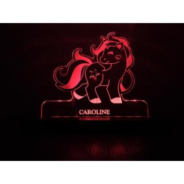 Imagem de Luminária Decorativa com LED Unicórnio - Hobbies do Ofício, Vermelho