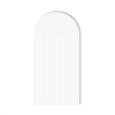 Imagem de Painel Romano Tecido Veste Fácil Ripado Branco 100x200cm - Fabrika de 