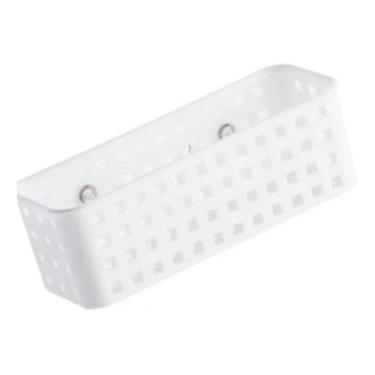Imagem de Cesta Organizadora C/ Ventosa Multiuoso 18x9x12 Branco - PARAMOUNT