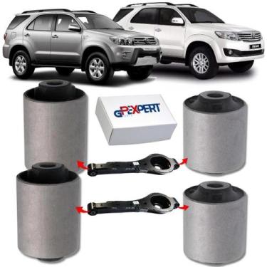 Imagem de Kit 04 buchas bandeja balança braço inferior traseiro hilux sw4 2005 2
