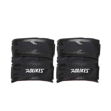 Imagem de Munhequeira Suporte para Pulso Treino Alto Rendimento 2 Unidades - Aol