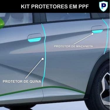 Imagem de Kit Protetor De Maçaneta E Quina De Porta Byd Dolphin Ppf - Proper Aut