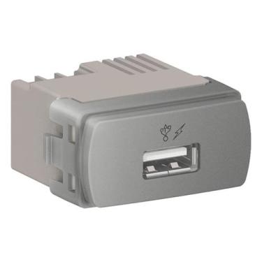 Imagem de Módulo Miluz USB 1A Bivolt Alumínio Schneider, Alumínio