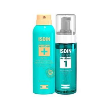 Imagem de Kit Isdin Oily Skin Acniben - Espuma Facial de Limpeza e Spray Corporal-Unissex