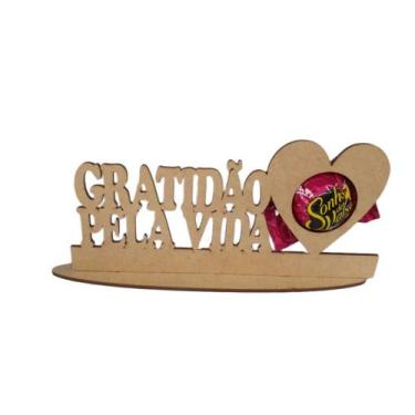 Imagem de Kit c/ 30 porta bombom - gratidão pela vida em mdf - CriArt