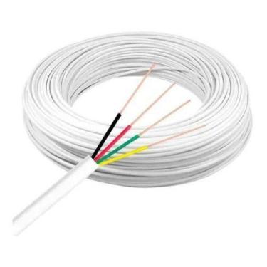 Imagem de Cabo 4 Vias 2 Pares Ideal Para Interfone E Alarme 0,4mm Casa - Telecam
