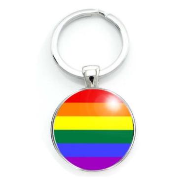 Imagem de Chaveiro Bandeira do Orgulho Gay Pride Cores do Arco Íris LGBT  - RECA