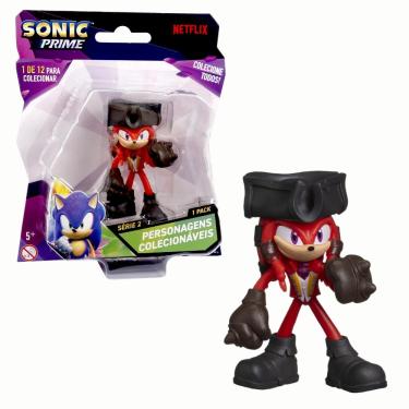 Imagem de Boneco Colecionável 6,5cm Sonic Prime - Knuckles Pirata