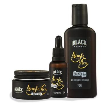 Imagem de Kit Óleo + Balm + Shampoo para Barba Black Barts Single Ron