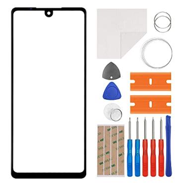 Imagem de E-yiiviil Substituição da lente da tela externa de vidro frontal compatível com LG Stylo 6 LMQ730TM LM-Q730TM 6,8 polegadas com ferramentas (sem tela e digitalizador de toque)