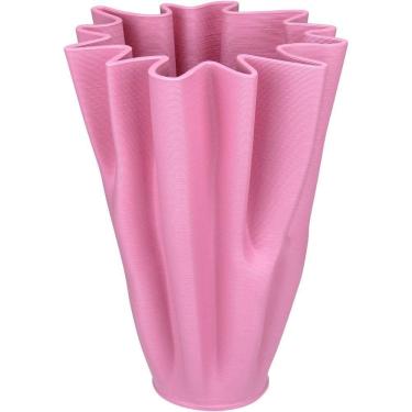 Imagem de Vaso Decorativo Enfeite Casa Aparador 3d Home&co Cerâmica 25x18x18cm Rosa