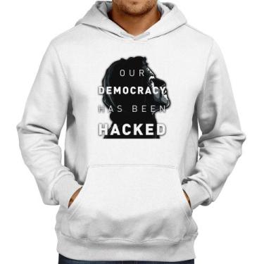 Imagem de Moletom Our Democracy Has Been Hacked - Foca na Moda, Branco, M