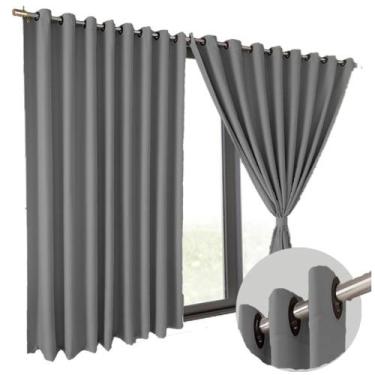 Imagem de cortina blackout Brenda quarto de janela 5,50 x 2,70 cinza - Bravin Co