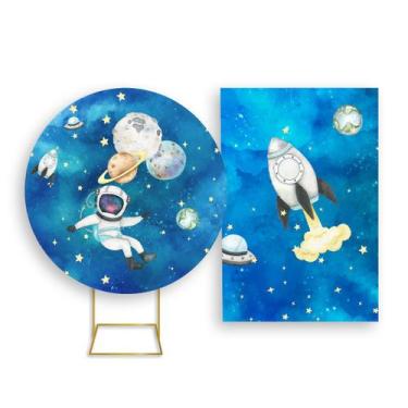 Imagem de Painel De Festa Redondo 1,50x1,50 + Painel Vertical 1,50x2,20 - Astron
