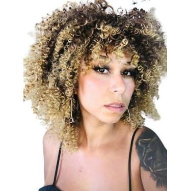 Imagem de Peruca wig black cacheada diversas cores fibra orgânica - Lace Front B