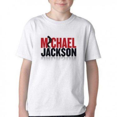 Imagem de Camiseta Infantil ou adulto Michael Jackson rei pop Blusa Criança todo