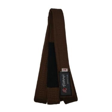 Imagem de Faixa de Jiu Jitsu Master Com Ponteira Adulto Marrom Torah, Marrom, A1
