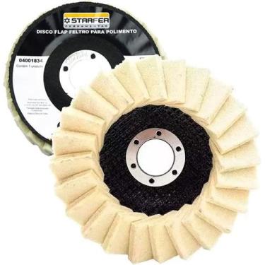 Imagem de Disco Flap Feltro Para Polimento 4.1/2" Pol Aço Inox Alumnio Starfer 0