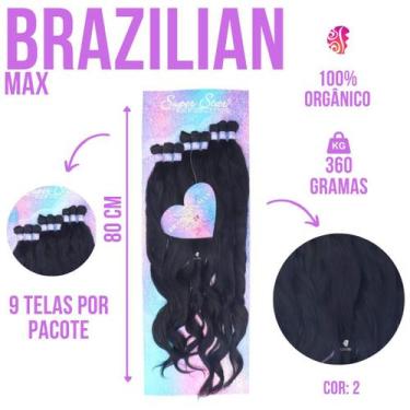 Imagem de Cabelo Orgânico - Brazilian Plus / Max - 80cm / 360Gr - Super Star - S