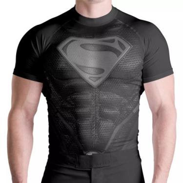 Imagem de Rash Guard Superman MC Atlética Esportes, M, Preto