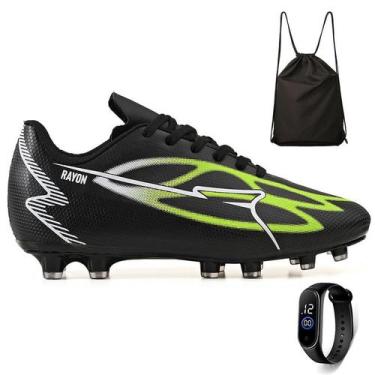 Imagem de Kit Chuteira Sintetica Futebol Campo Gramado Natural + Mochila + Relog