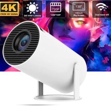 Imagem de Projetor Portátil 1080p Branco Wifi Bivolt Alto Falante Embutido - DES